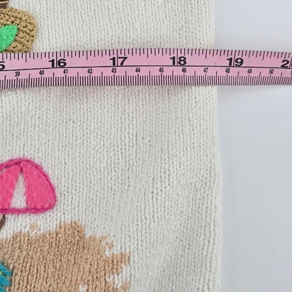 Talbots Cardigan Sweater Women Small Cream Beach Theme Embroidery Sunglasses 90s - Picture 9 of 9